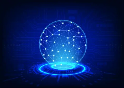 Graphics design concept hitech technology network connection イラスト素材