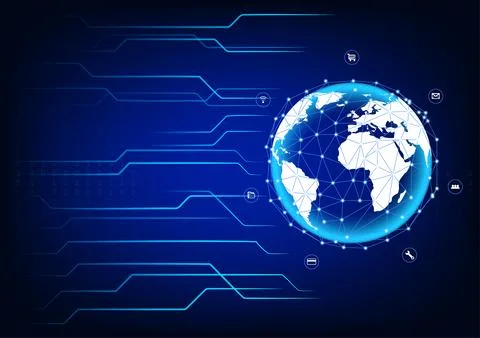 Graphics design concept hitech technology network connection future futurist Illustrazione stock