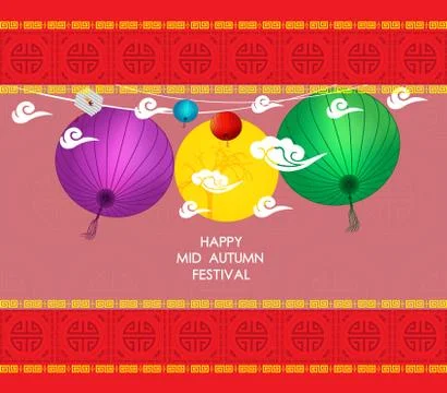 Graphics Design Elements of Mid Autumn Festival Illustrazione stock