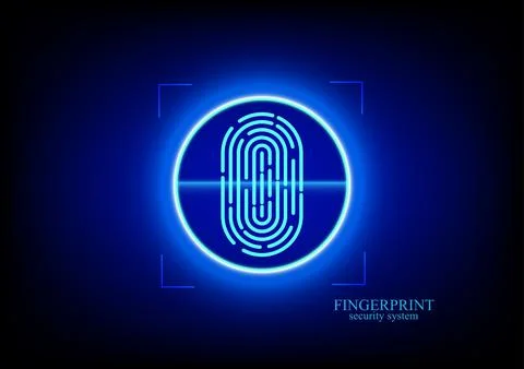 Graphics design fingerprint concept security access Stock-Illustration