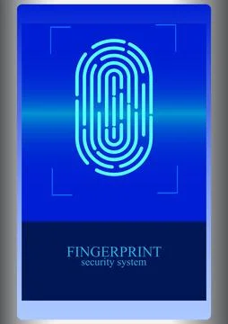 Graphics design fingerprint concept security access control イラスト素材