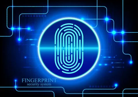 Graphics design fingerprint concept security access control イラスト素材
