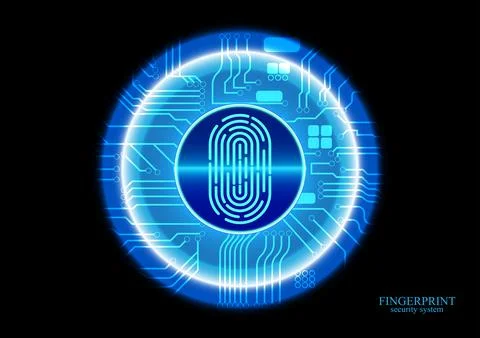 Graphics design fingerprint concept security access Stock-Illustration