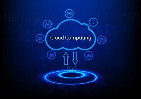 Graphics design Hitech Technology Cloud computing concept イラスト素材