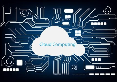 Graphics design Hitech Technology Cloud computing concept Stock Illustration
