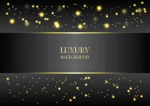 Graphics design luxury gray background with shiny ornament gold vector Stock Illustration