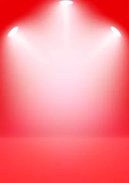 Graphics design Spot light with red color background for backdrop vector Stock Illustration
