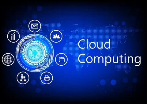 Graphics diagram cloud computing concept infrastructure link access data Stock Illustration