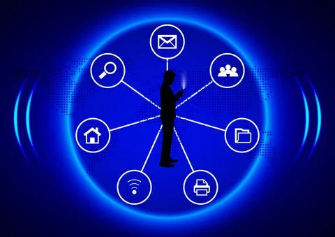 Graphics diagram cloud computing concept infrastructure link access イラスト素材