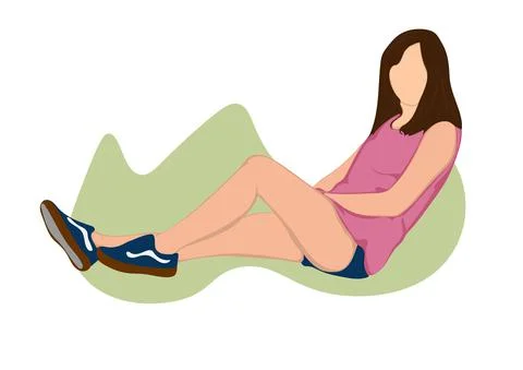 Graphics drawing woman exercise vector illustration Stock Illustration