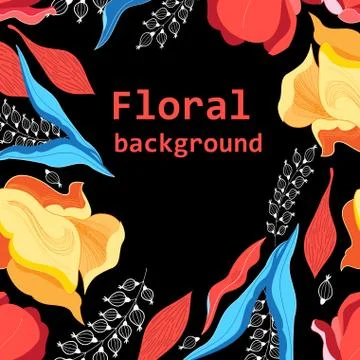 Graphics floral bright vector pattern 스톡 일러스트