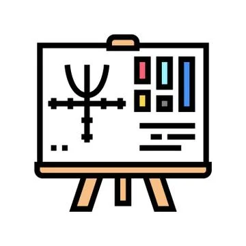 Graphics geek color icon vector illustration sign Stock-Illustration