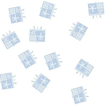 Graphics geek glyph seamless pattern sign Illustrazione stock