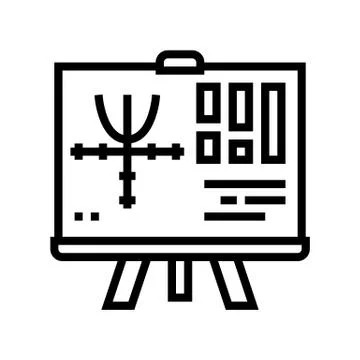 Graphics geek line icon vector illustration sign Stock-Illustration