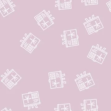 Graphics geek line seamless pattern sign Stock Illustration