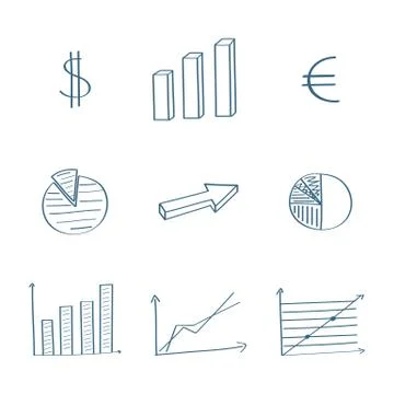 Graphics hand-drawing set Stock Illustration