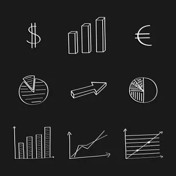 Graphics hand-drawing set Stock Illustration