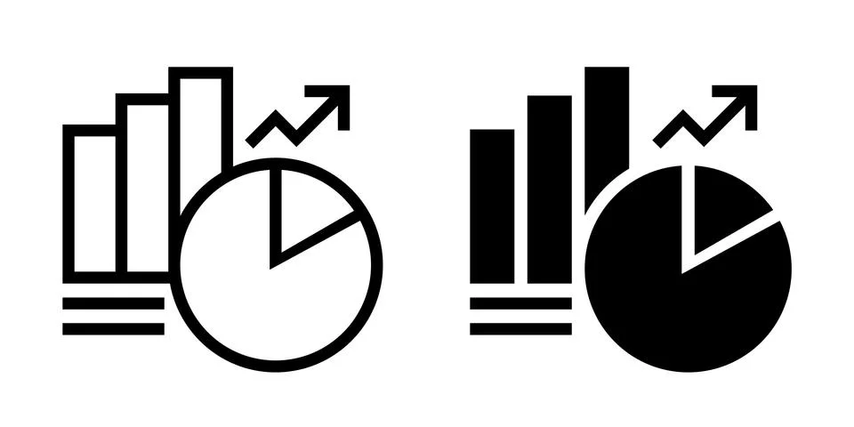 Graphics Icons Vector. Simple flat symbol graph. Vector illustration. Illustrazione stock