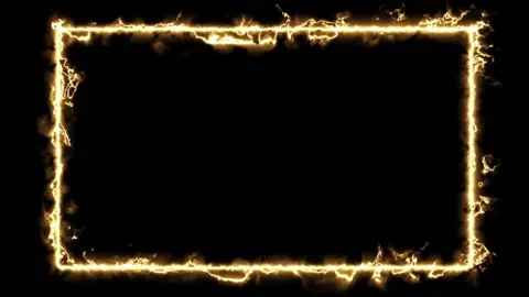 Graphics in motion rectangular frame of fire Stockbeeldmateriaal 155239815