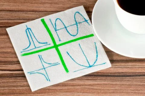 Graphics on a napkin Foto stock