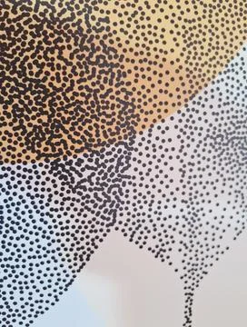 Graphics in a print on a chalkboard background. Stock Photos
