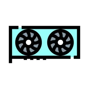 Graphics processing unit component for computer gaming Stockillustratie