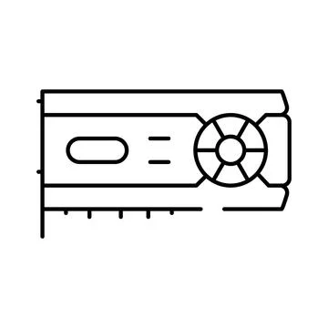 Graphics processing unit component for computer gaming Stockillustratie