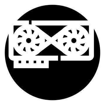 Graphics processing unit component technology icon Stock Illustration