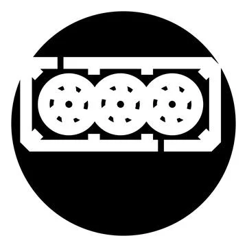 Graphics processing unit component technology icon イラスト素材