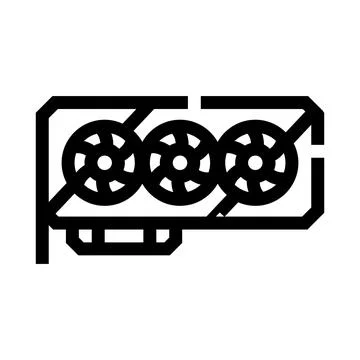 Graphics processing unit computer hardware component icon Stock Illustration