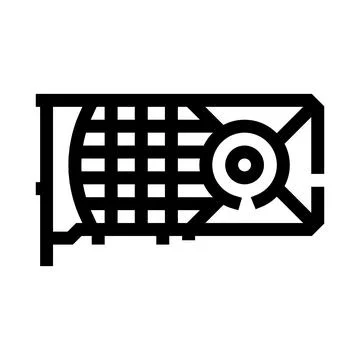Graphics processing unit computer hardware component icon Illustrazione stock