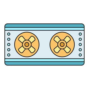 Graphics processing unit computing hardware technology component Stock-Illustration
