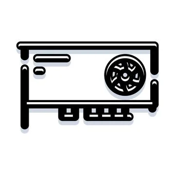 Graphics processing unit essential computer hardware component Illustrazione stock