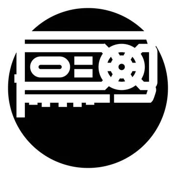 Graphics processing unit hardware component icon イラスト素材