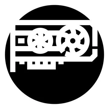 Graphics processing unit hardware component icon technology Stock Illustration