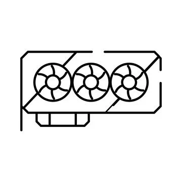 Graphics processing unit hardware component for computing system Stock Illustration