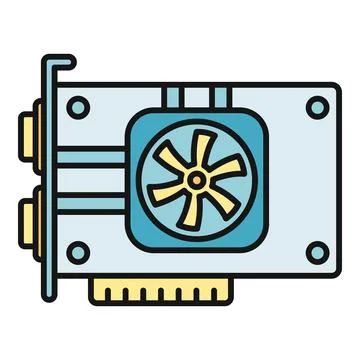 Graphics processing unit hardware for computer gaming Stock-Illustration