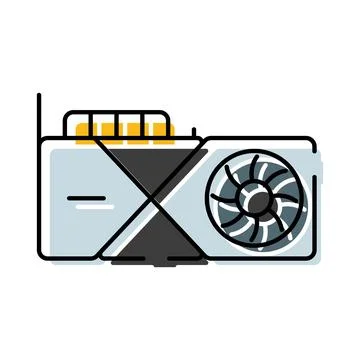Graphics processing unit icon for computing hardware Stock-Illustration