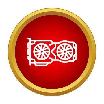 Graphics processing unit icon representing technology and gaming Stockillustratie