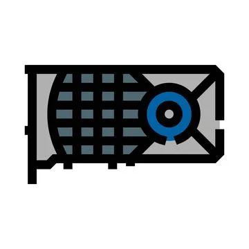 Graphics processing unit icon representing computer hardware Stock Illustration