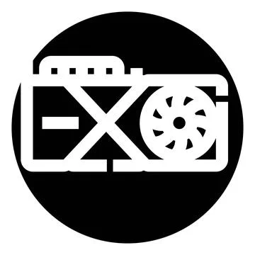 Graphics processing unit icon representing computer hardware Stock Illustration