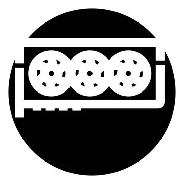 Graphics processing unit icon representing computer hardware and technology 스톡 일러스트