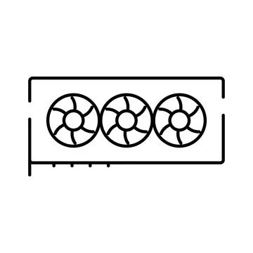 Graphics processing unit icon representing computing technology Stock Illustration