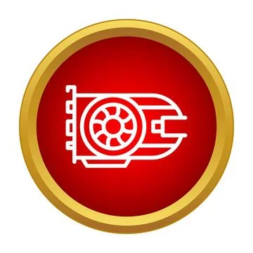 Graphics processing unit icon representing computer hardware Illustrazione stock