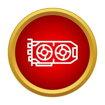 Graphics processing unit icon representing computer hardware technology Illustrazione stock