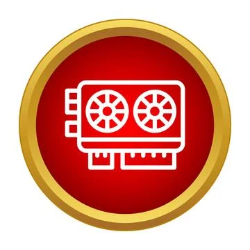 Graphics processing unit icon representing computer hardware and gaming Stock Illustration