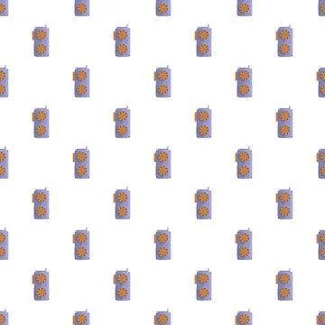 Graphics processing unit pattern representing computer hardware technology Stock Illustration