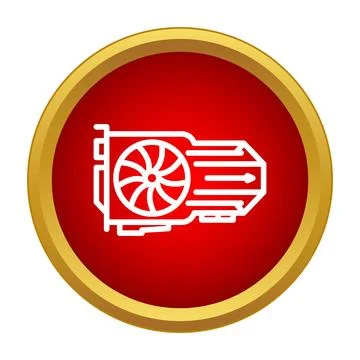 Graphics processing unit technology icon for gaming concept Stock Illustration