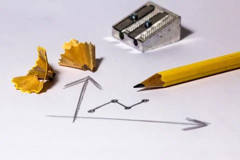 Graphics of profit Stock Photos