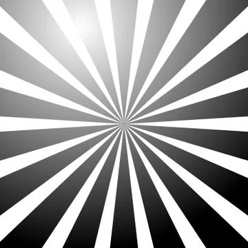 Graphics with radiating, converging lines. Black and white abstract vector. Stock Illustration
